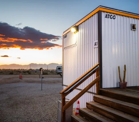 atco trailer with sky