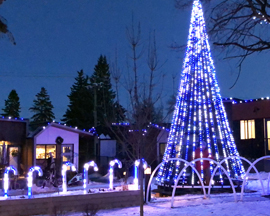 Holiday lights at Homes for Heroes Foundation